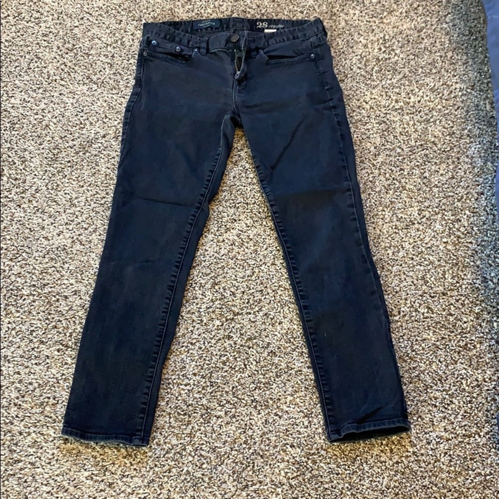 Black Jeans. J. Crew toothpick.